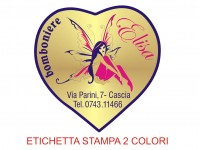 Etichette adesive per bomboniere e confetterie (mm 43x43)  (cod.48H)